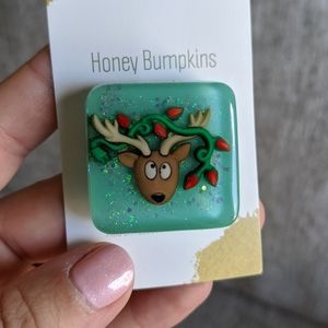 🌈BOGO🌈 Resin Brooch - Reindeer